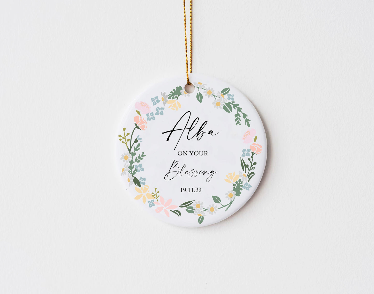 Personalised Girl Christening Ornament, Baptism, Blessing