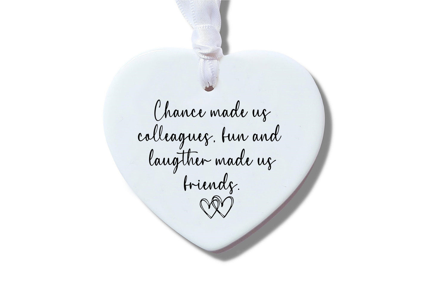 Colleagues Cursive Ceramic Heart Keepsake