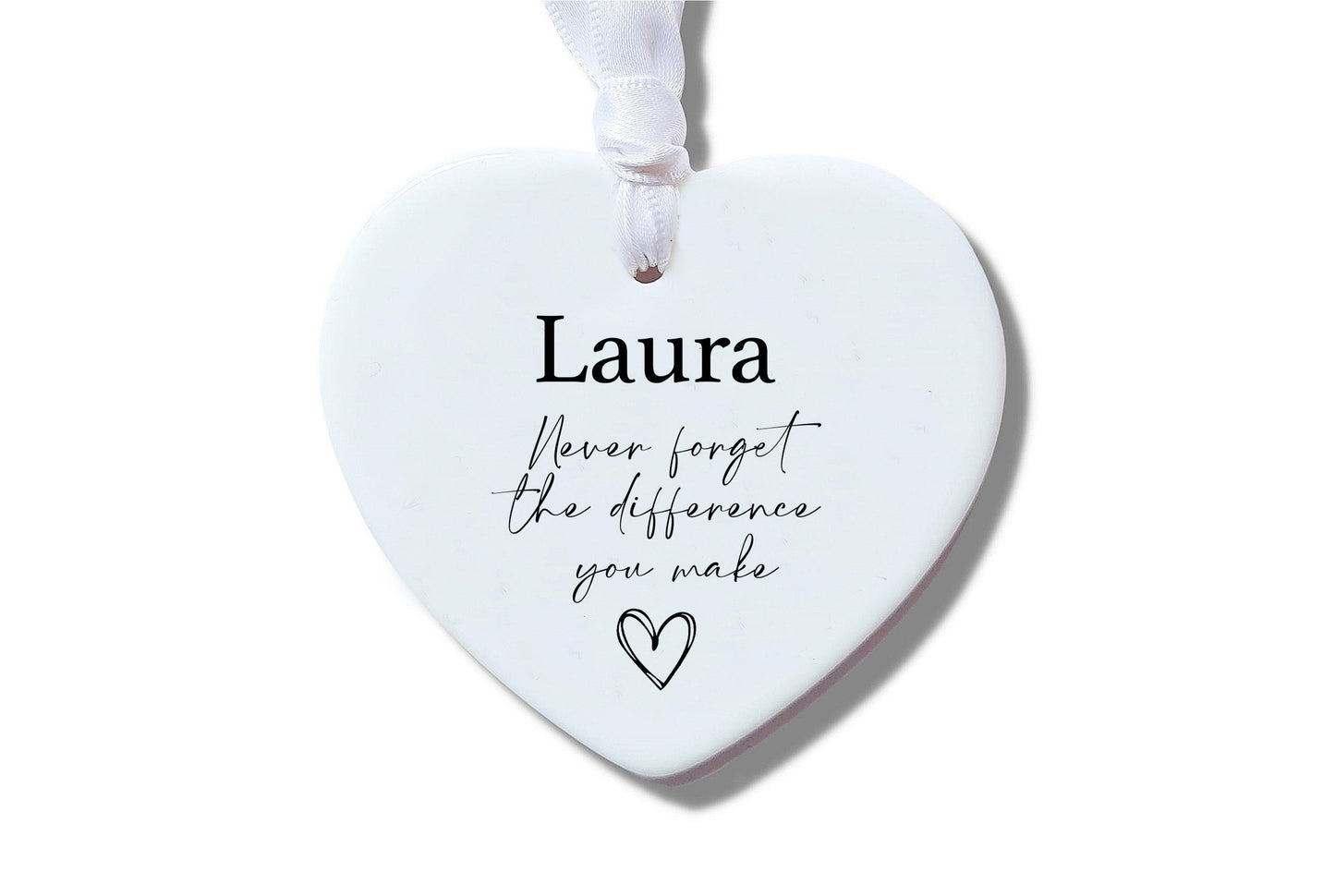 Bold Custom Never Forget The Difference You Make Ornament