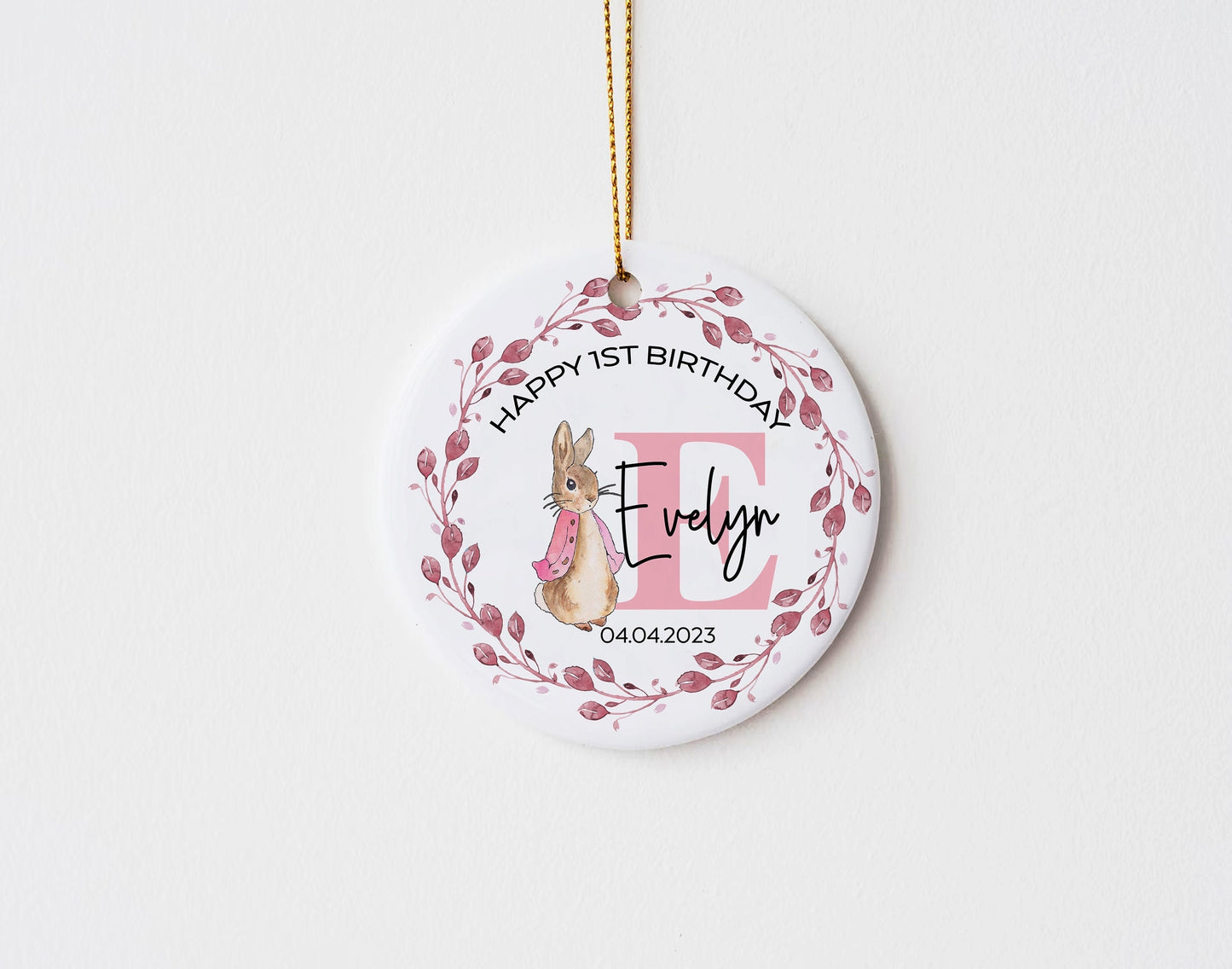 Personalised 1st Birthday Ornament, First Birthday Keepsake