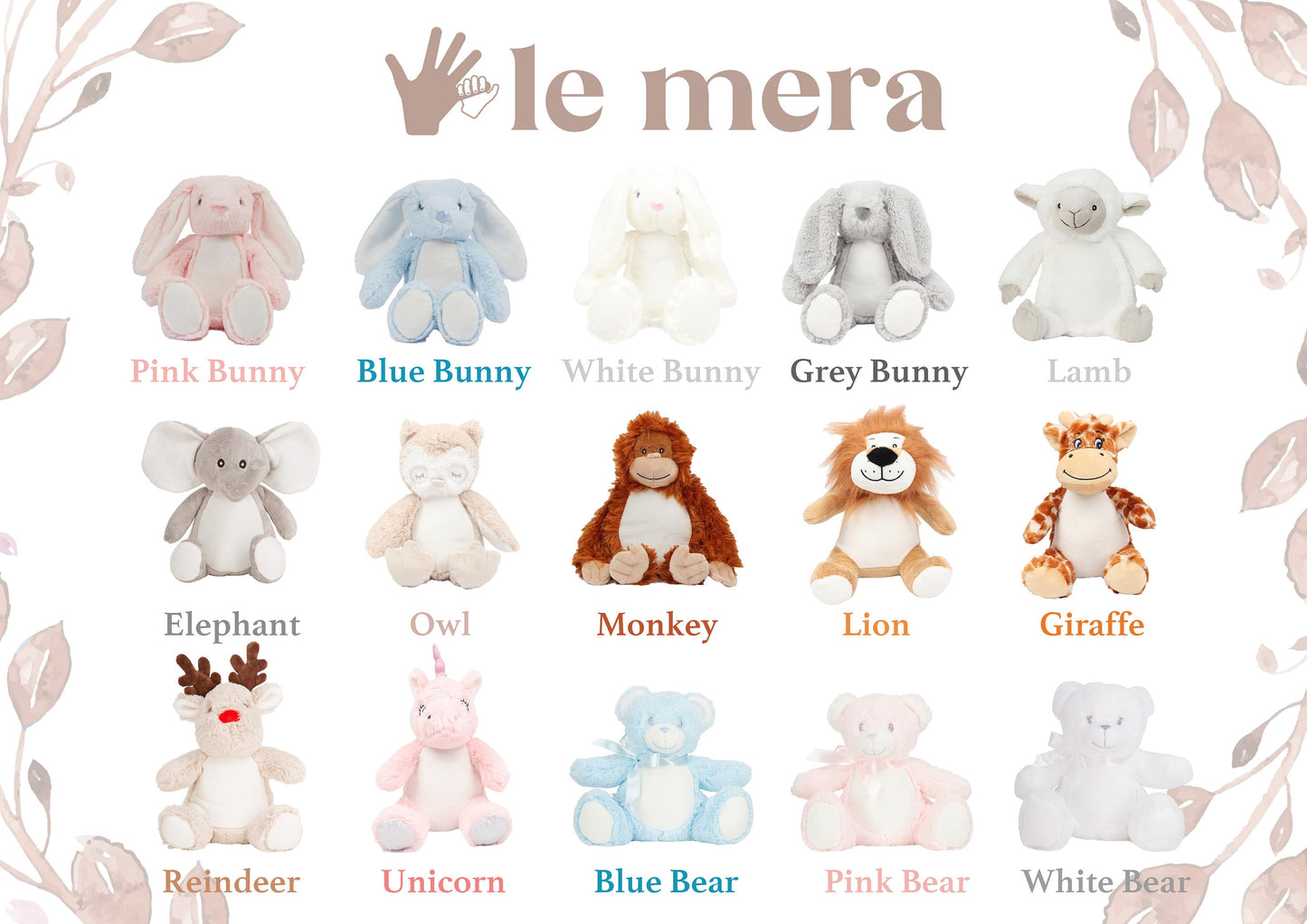 Personalised Pink Rabbit Soft Toy