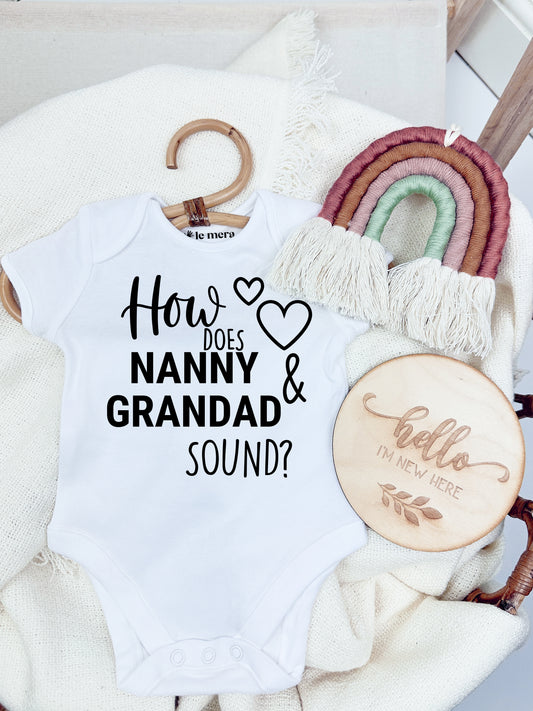 How does Nanny & Grandad Sound Baby Vest, Baby Grow