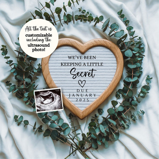 EDITABLE  Pregnancy Announcement Digital, Baby announcement, pregnancy reveal, Customizable maternity announcement, Instant Download, 0019