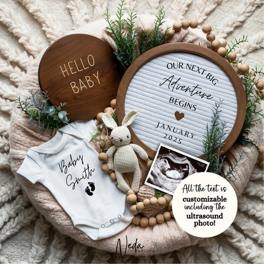 EDITABLE Pregnancy Announcement Digital, Baby announcement, Pregnancy Reveal, Customizable Maternity Announcement, Instant Download, 0028