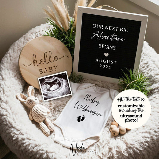 EDITABLE Pregnancy Announcement Digital, Baby announcement, Pregnancy Reveal, Customizable Maternity Announcement, Instant Download, 0031