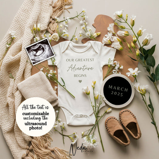EDITABLE Pregnancy Announcement Digital, Baby announcement, Pregnancy Reveal, Customizable Maternity Announcement, Instant Download, 0046