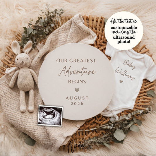 EDITABLE Pregnancy Announcement Digital, Baby Announcement, Pregnancy Reveal, Customizable Maternity Announcement, Instant Download, 0050