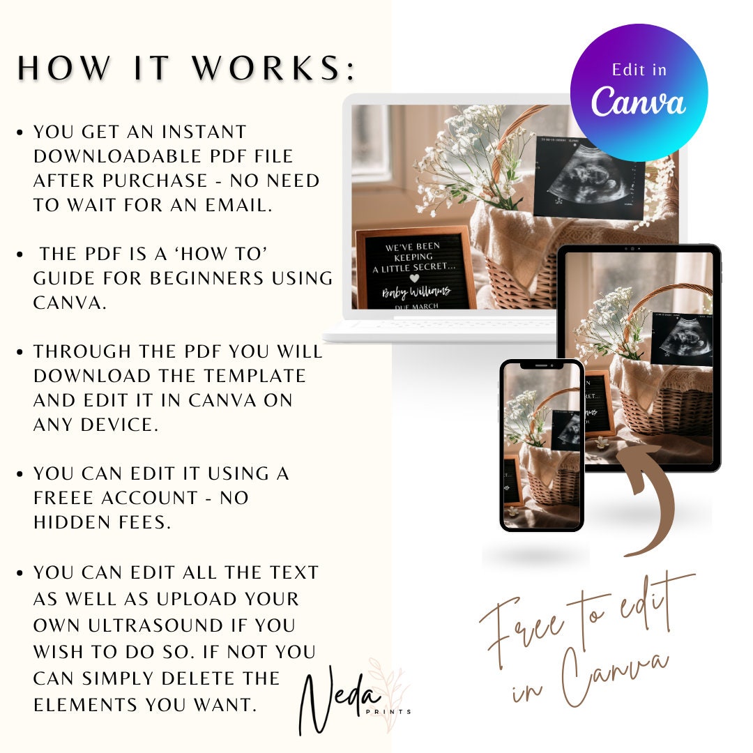 EDITABLE Pregnancy Announcement Digital, Baby announcement, Pregnancy Reveal, Customizable Maternity Announcement, Instant Download, 0075