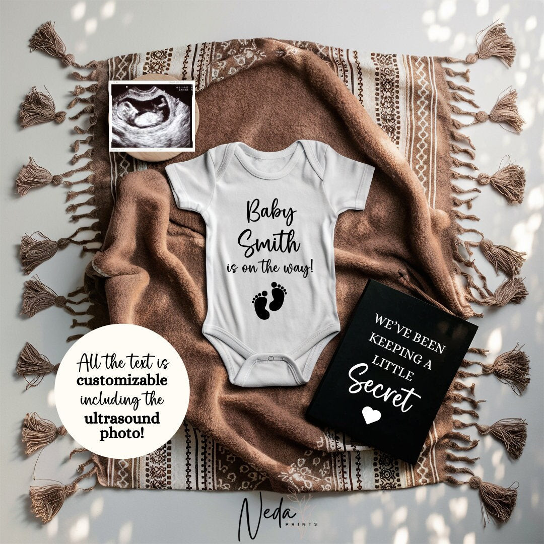 EDITABLE  Pregnancy Announcement Digital, Baby announcement, pregnancy reveal, Customizable maternity announcement, Instant Download, 0001