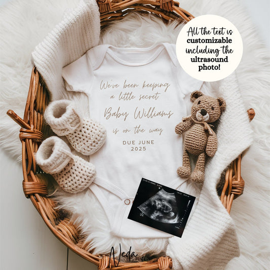 EDITABLE Pregnancy Announcement Digital, Baby announcement, Pregnancy Reveal, Customizable Maternity Announcement, Instant Download, 0104