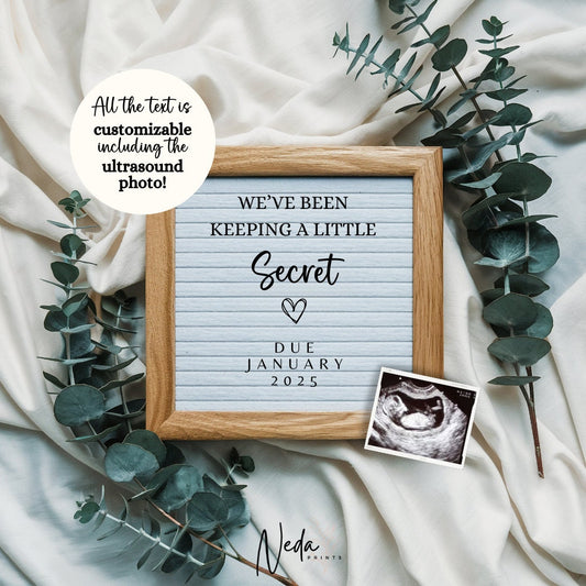 EDITABLE  Pregnancy Announcement Digital, Baby announcement, pregnancy reveal, Customizable maternity announcement, Instant Download, 0020
