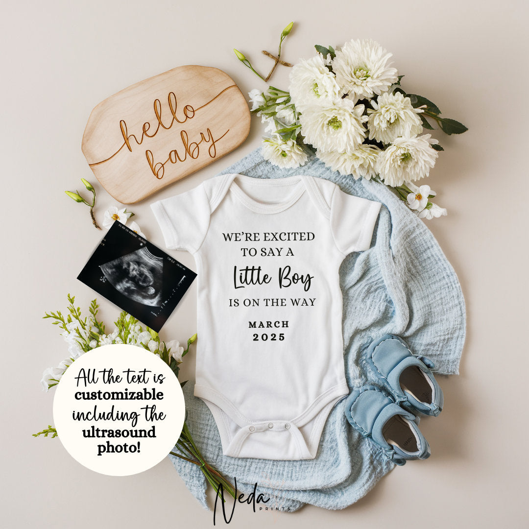EDITABLE Boy Pregnancy Announcement Digital, Baby Boy pregnancy announcement, Boy gender reveal, Customizable announcement, Download 0175