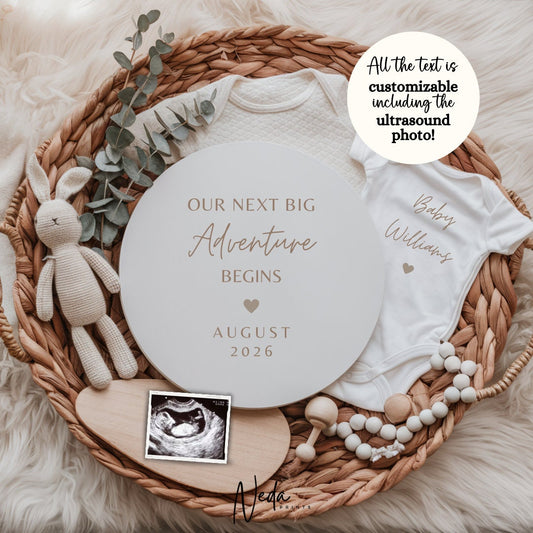 EDITABLE Pregnancy Announcement Digital, Baby Announcement, Pregnancy Reveal, Customizable Maternity Announcement, Instant Download, 0049