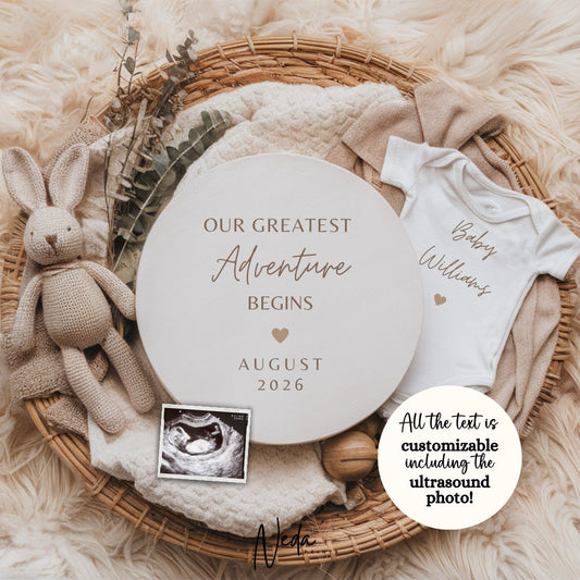 EDITABLE Pregnancy Announcement Digital, Baby Announcement, Pregnancy Reveal, Customizable Maternity Announcement, Instant Download, 0051