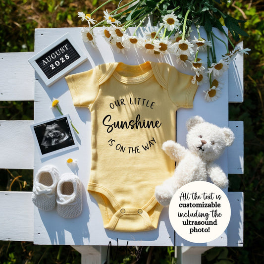 EDITABLE Summer Pregnancy Announcement Digital, Baby announcement, Pregnancy Reveal, Customizable Maternity Announcement, Download, 0205