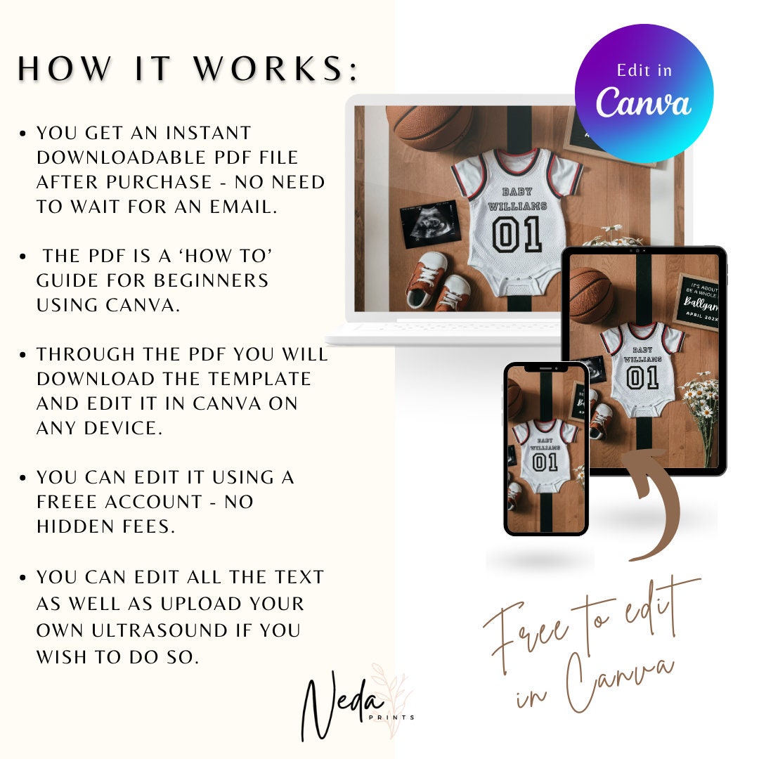 EDITABLE Basketball Pregnancy Announcement Digital, Baby announcement, Pregnancy Reveal, Customizable Maternity Announcement, Download, 0220