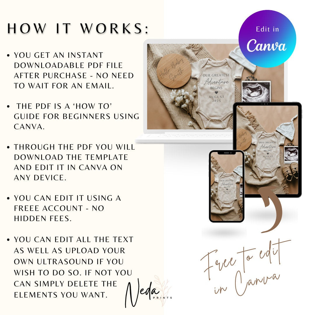 EDITABLE Pregnancy Announcement Digital, Baby announcement, Pregnancy Reveal, Customizable Maternity Announcement, Instant Download, 0054