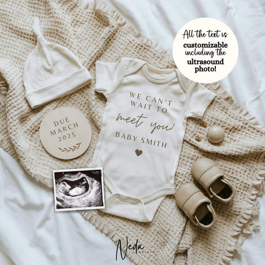 EDITABLE Pregnancy Announcement Digital, Baby announcement, Pregnancy Reveal, Customizable Maternity Announcement, Instant Download, 0065