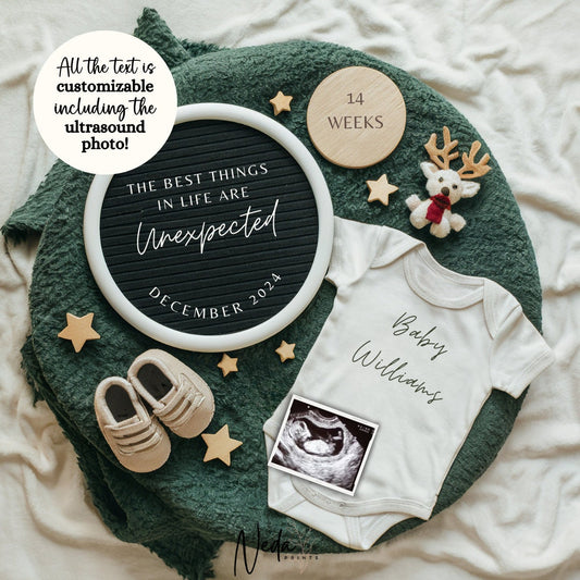 EDITABLE Christmas Pregnancy Announcement Digital, Baby announcement, Christmas Baby Reveal, Customizable maternity, Instant Download, 0090