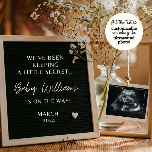 EDITABLE Pregnancy Announcement Digital, Baby announcement, Pregnancy Reveal, Customizable Maternity Announcement, Instant Download, 0076