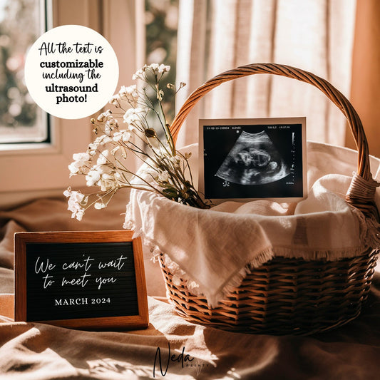 EDITABLE Pregnancy Announcement Digital, Baby announcement, Pregnancy Reveal, Customizable Maternity Announcement, Instant Download, 0078