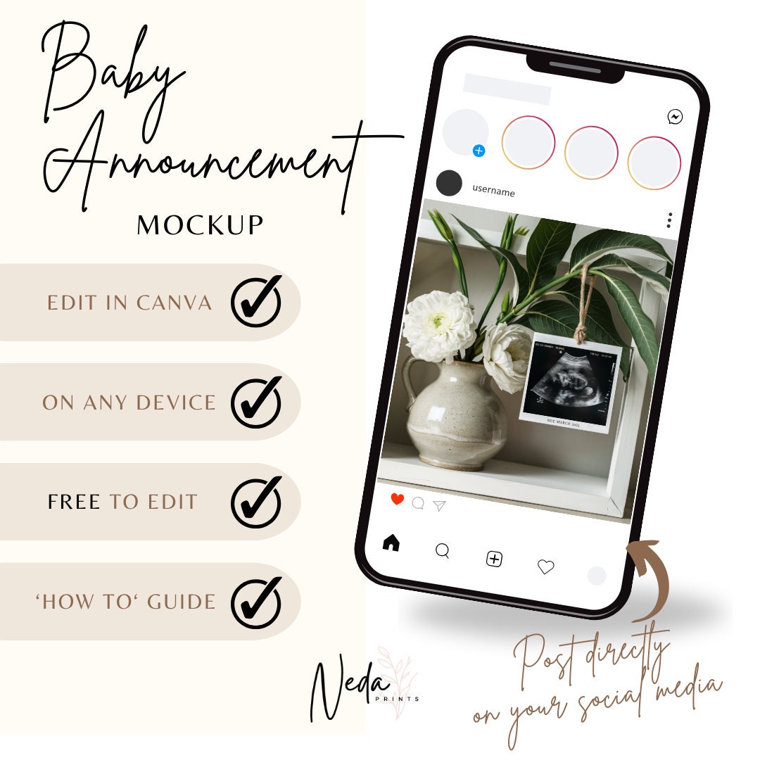 EDITABLE Pregnancy Announcement Digital, Baby announcement, Pregnancy Reveal, Customizable Maternity Announcement, Instant Download, 0096