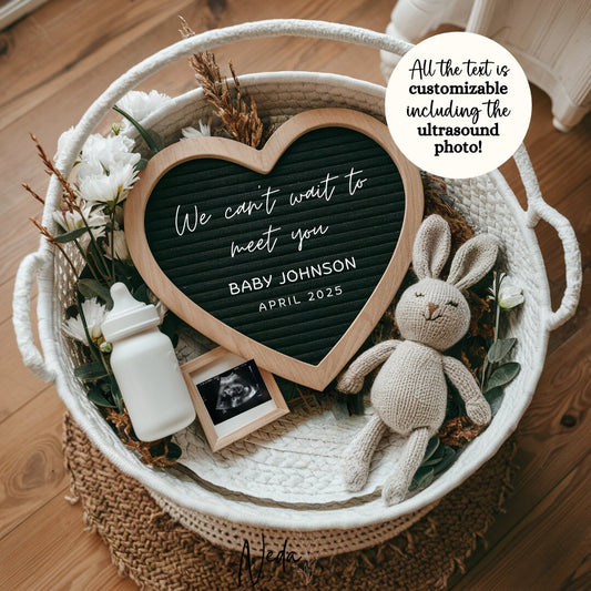 EDITABLE Pregnancy Announcement Digital, Baby announcement, Pregnancy Reveal, Customizable Maternity Announcement, Instant Download, 0102