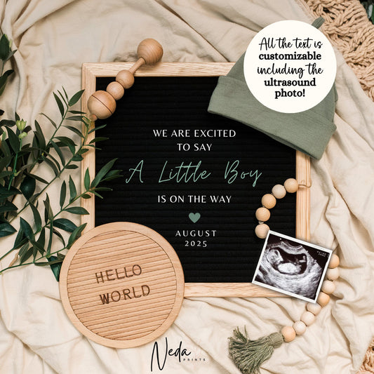 EDITABLE Pregnancy Announcement Digital, Baby announcement, Pregnancy Reveal, Customizable Maternity Announcement, Instant Download, 0112