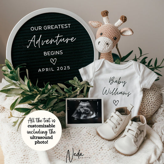EDITABLE Pregnancy Announcement Digital, Baby announcement, Pregnancy Reveal, Customizable Maternity Announcement, Instant Download, 0119