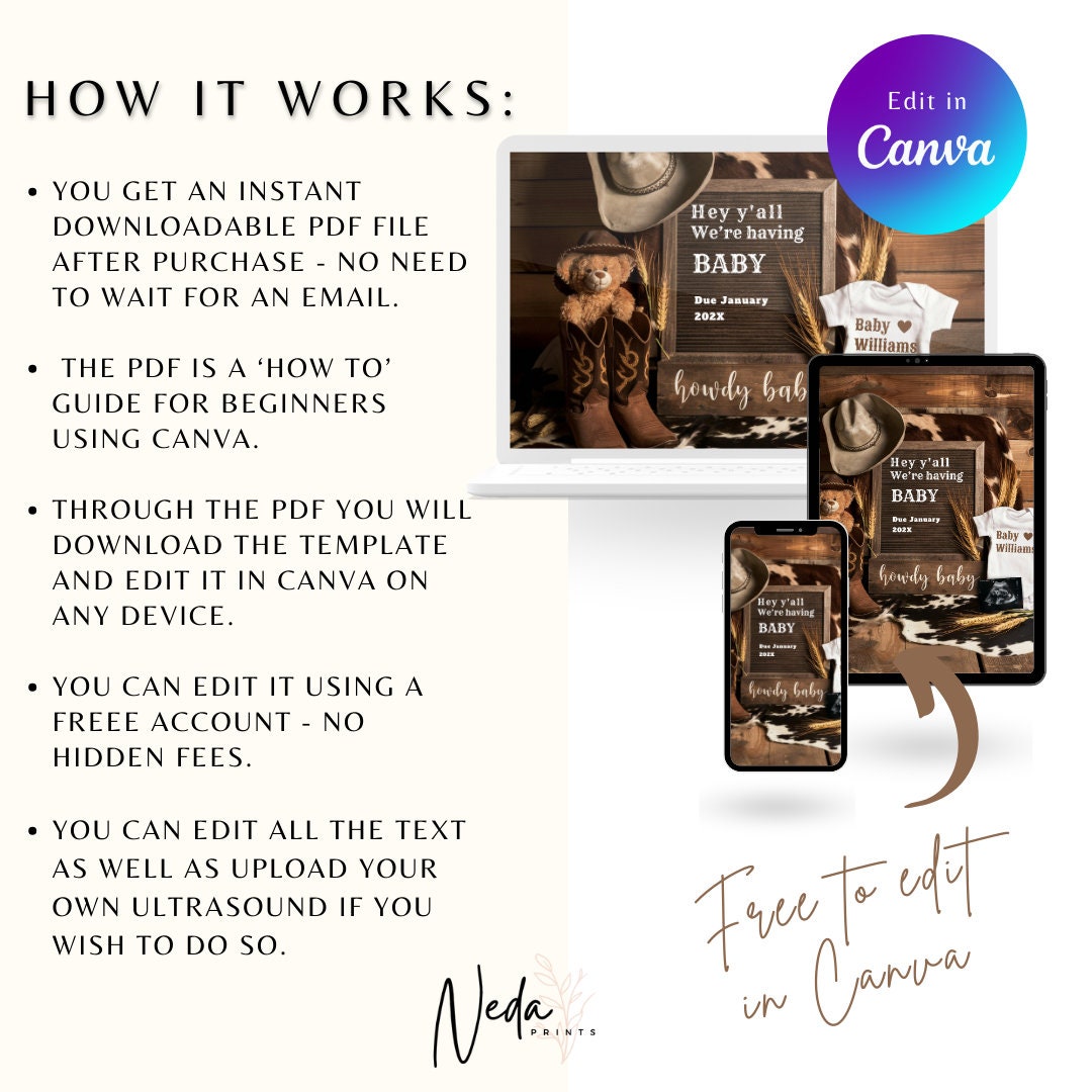 EDITABLE Cowboy Baby Pregnancy Announcement, Western Baby announcement, Cowboy Pregnancy, Our First Rodeo, Social Media announcement, 0317