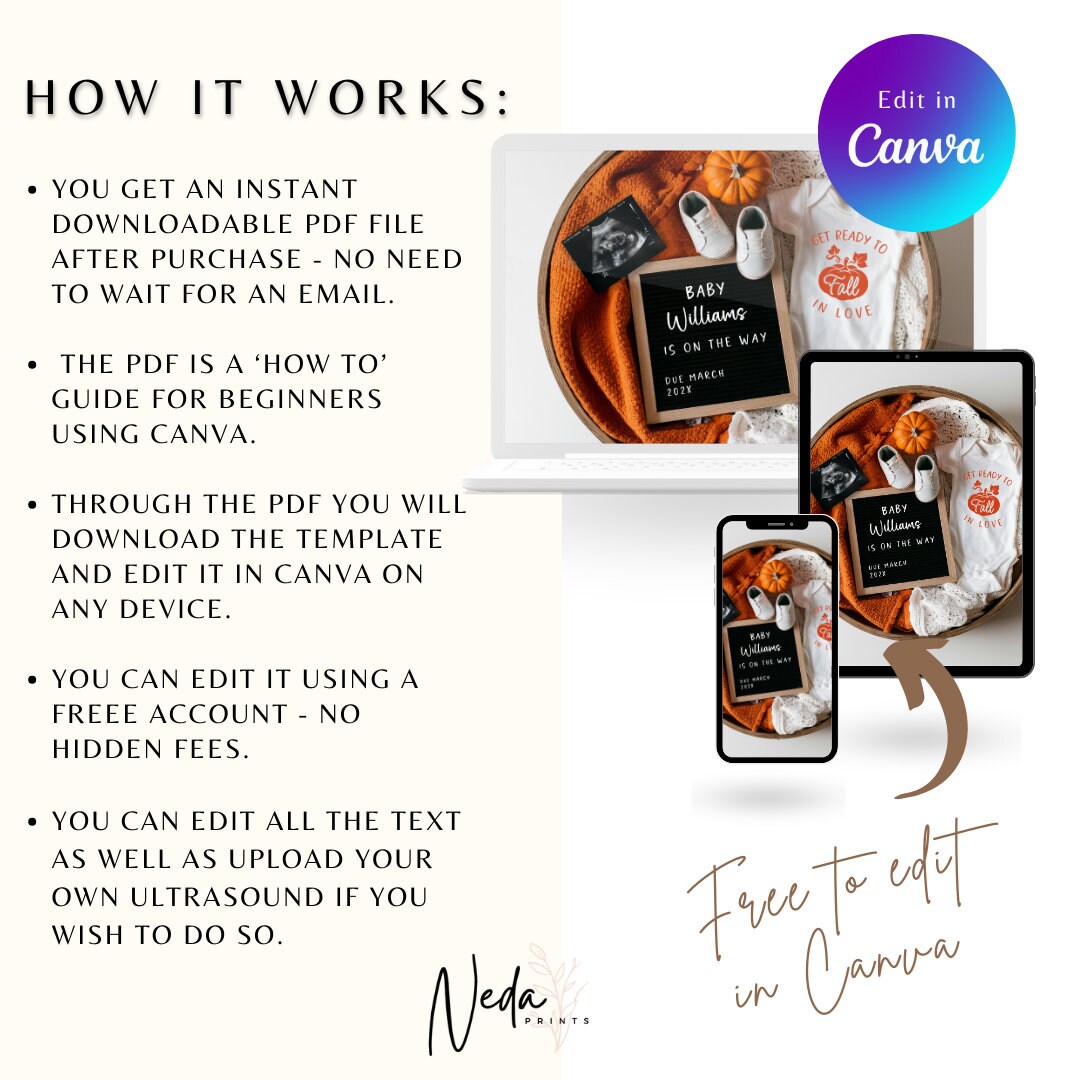 EDITABLE Fall Halloween Thanksgiving Pregnancy Announcement Digital, Fall Baby announcement, Social Media announcement Instant Download 0335