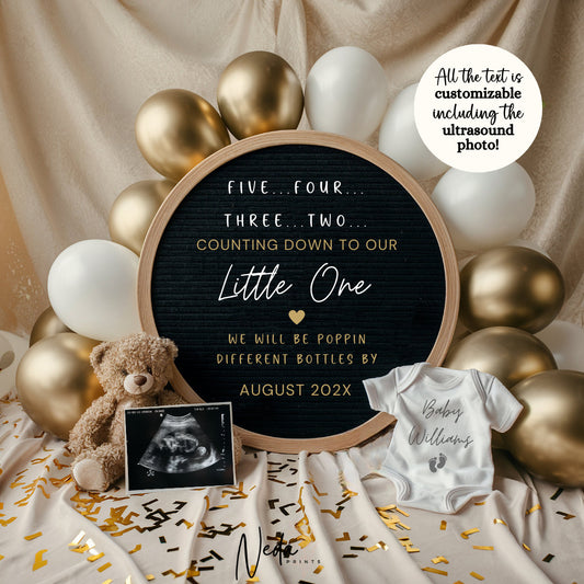 EDITABLE 2025 Pregnancy Announcement Digital, New Year Baby announcement, Pregnancy Reveal, New Year Announcement, Instant Download, 0354
