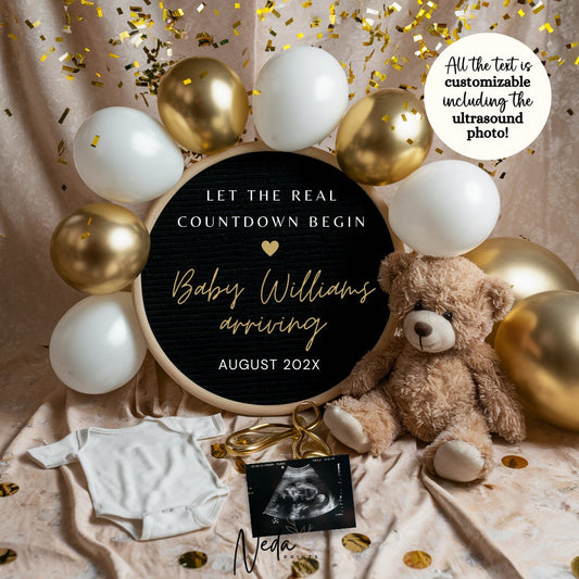 EDITABLE 2025 Pregnancy Announcement Digital, New Year Baby announcement, Pregnancy Reveal, New Year Announcement, Instant Download, 0375