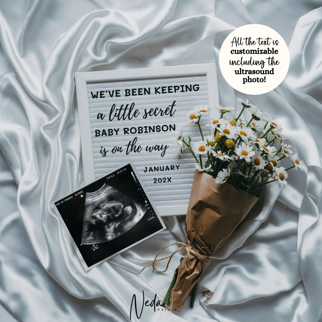 EDITABLE Summer Baby Neutral Pregnancy Announcement, Digital Pregnancy Announcement Social Media instagram pregnancy, Download Template 0390
