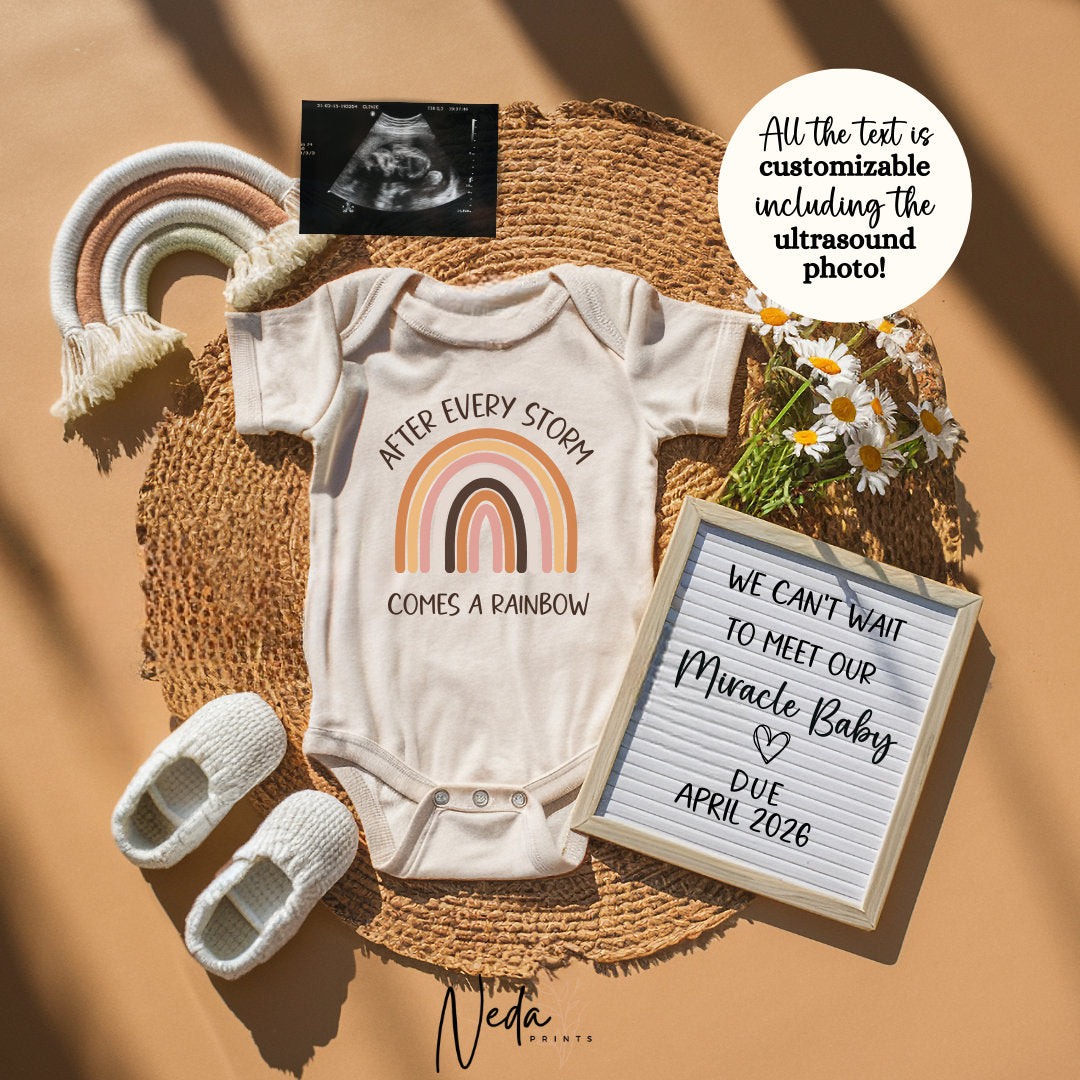 EDITABLE Miracle Pregnancy Announcement Digital, Baby announcement, Pregnancy Reveal, Customizable Maternity Announcement, Download, 0192