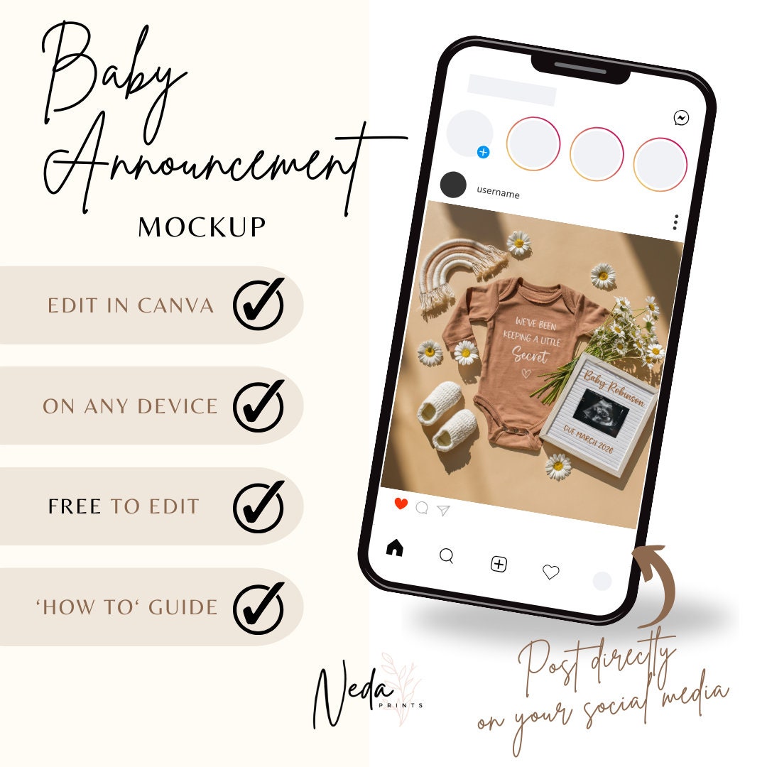 EDITABLE Miracle Pregnancy Announcement Digital, Baby announcement, Pregnancy Reveal, Customizable Maternity Announcement, Download, 0197