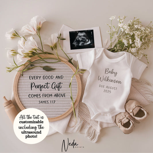 EDITABLE Pregnancy Announcement Digital, Baby announcement, Pregnancy Reveal, Customizable Maternity Announcement, Instant Download, 0215