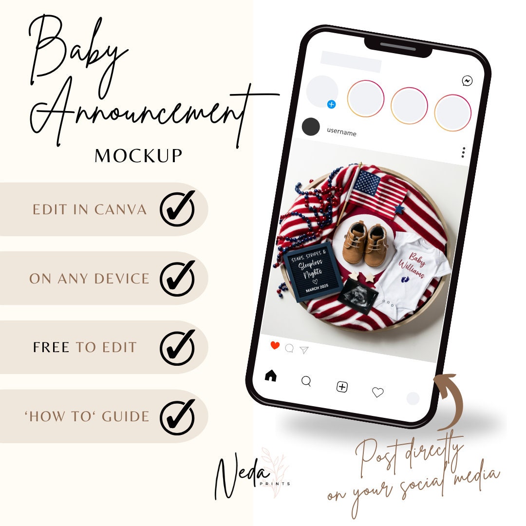 EDITABLE Fourth of July Pregnancy Announcement Digital, July Baby announcement, 4th of July Pregnancy Reveal, Announcement, Download, 0244