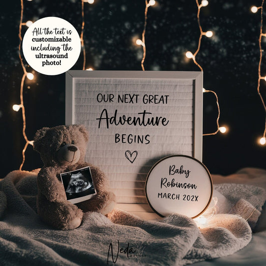 EDITABLE Baby Neutral Pregnancy Announcement Digital, Baby announcement, Instagram announcement, Social Media announcement, Download, 0310