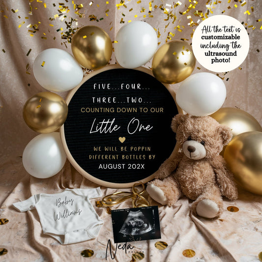 EDITABLE 2025 Pregnancy Announcement Digital, New Year Baby announcement, Pregnancy Reveal, New Year Announcement, Instant Download, 0374