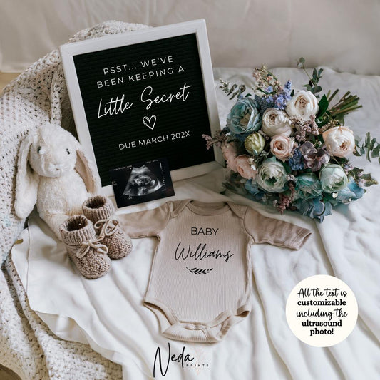 EDITABLE Pregnancy Announcement Digital, Baby announcement, Pregnancy Reveal, Customizable Announcement, Social media Instant Download, 0479