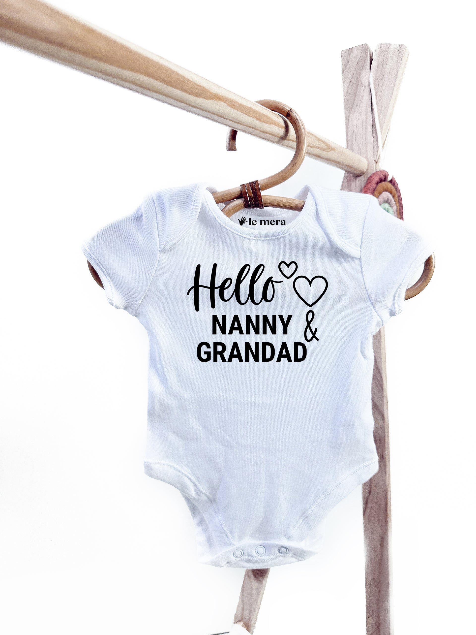 Hello Nanny Grandad Baby Grow Pregnancy Announcement