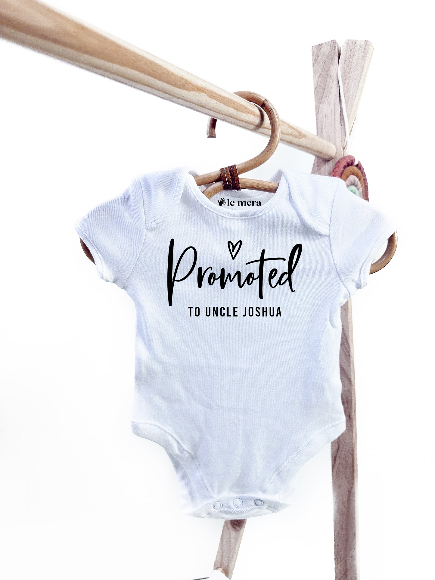 Personalised Promoted To Uncle Baby Vest, Baby Grow