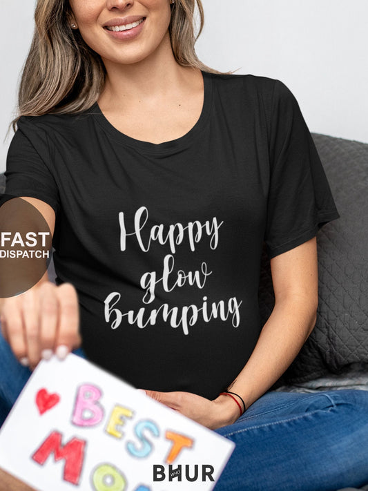 Happy Glow Bumping T-Shirt, Pregnancy T-Shirt