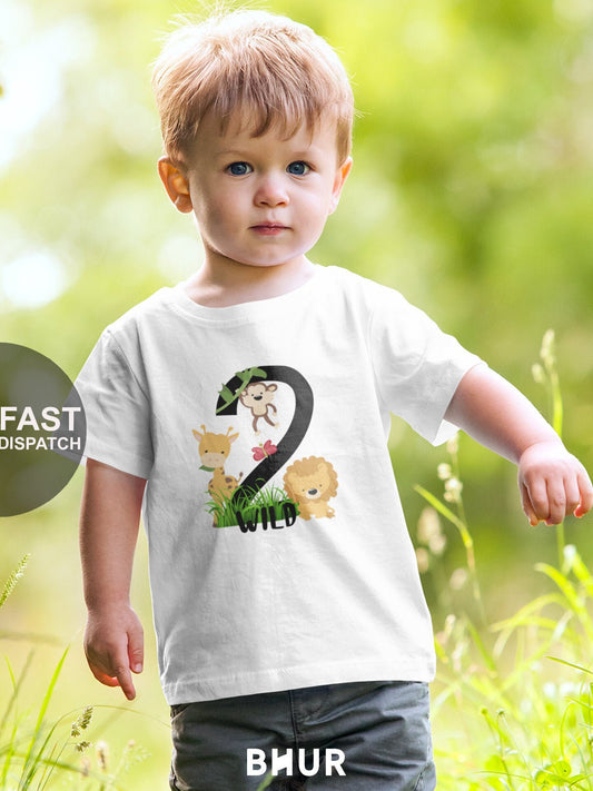 Wild 2nd Birthday Kids T-Shirt