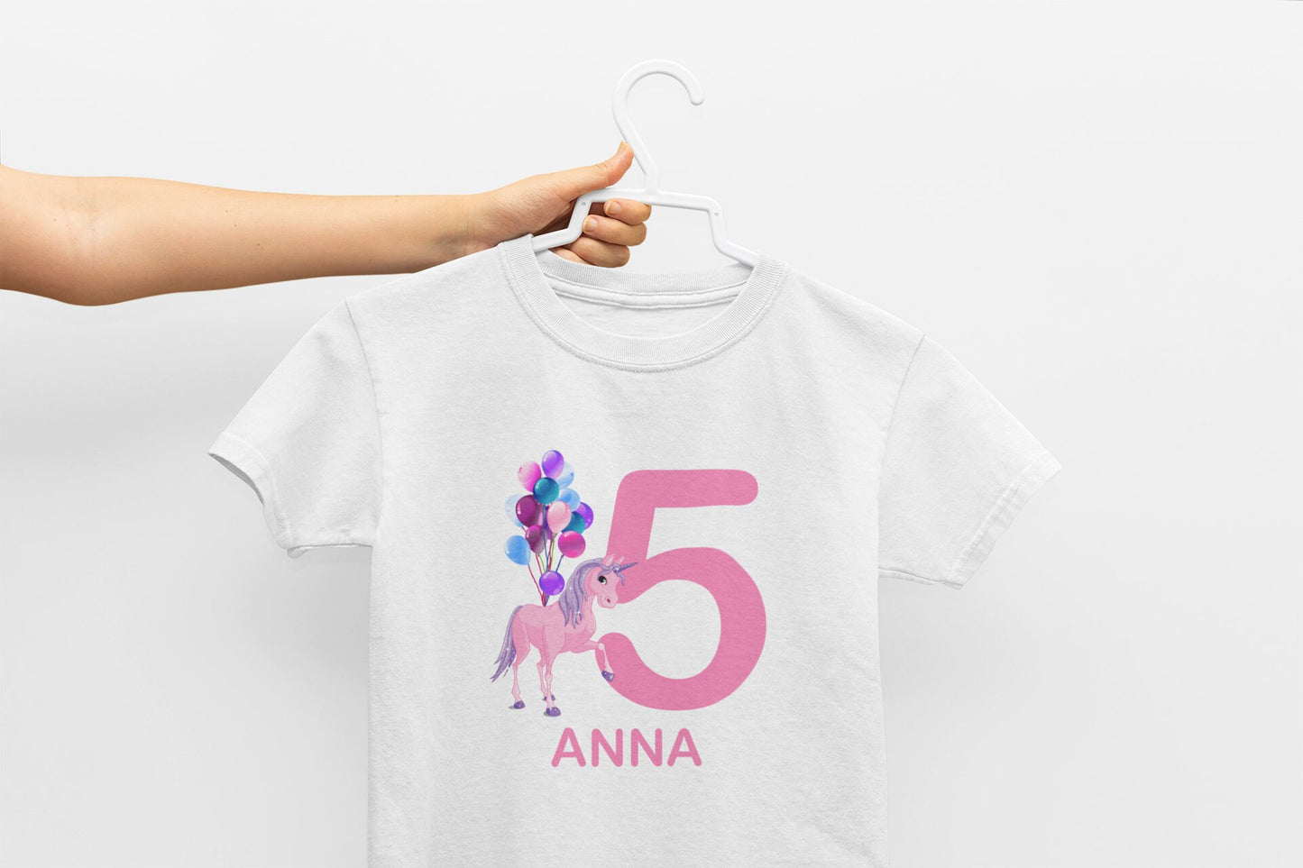 Birthday Girl Unicorn Kids T-Shirt