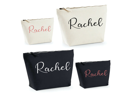 Personalised Any Name Make Up Bag, Cosmetics Bag, Bridesmaid Gift, Birthday Present for Her, Custom Makeup Bag, Mother Gift