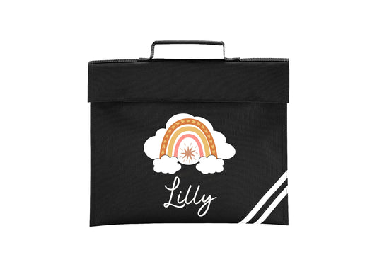 Personalised Rainbow School Book Bag