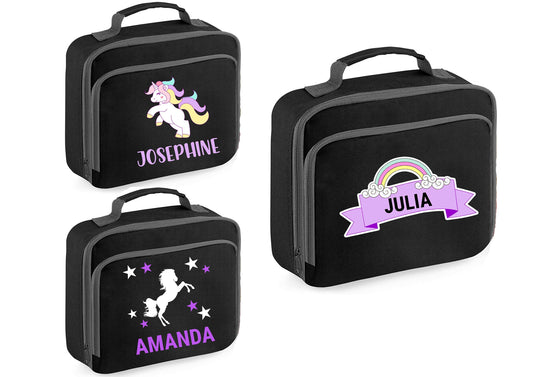 Personalised Rainbow Unicorn Horse Lunch Bag