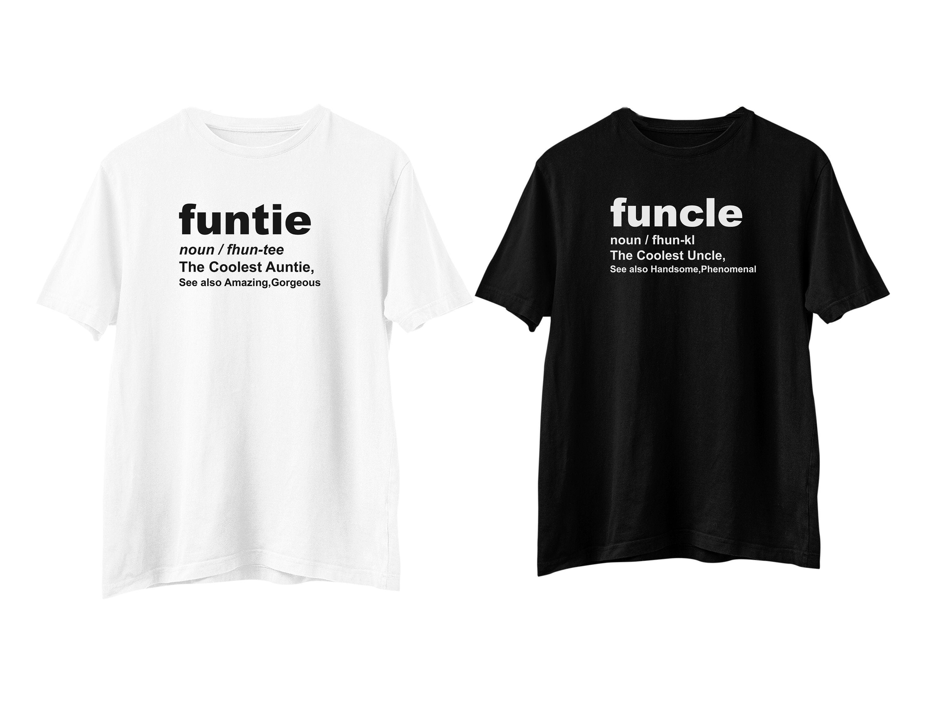 Funcle Riders Funtie and Funcle T-Shirt, Funny Auntie Uncle Shirt – Le mera